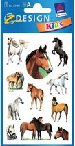 Avery Stickervel Paard Junior 7,6 X 12 Cm Papier Bruin 22-delig