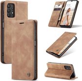 CaseMe - Hoesje geschikt voor Samsung Galaxy A32 5G -Wallet Book Case - Magneetsluiting - Licht Bruin