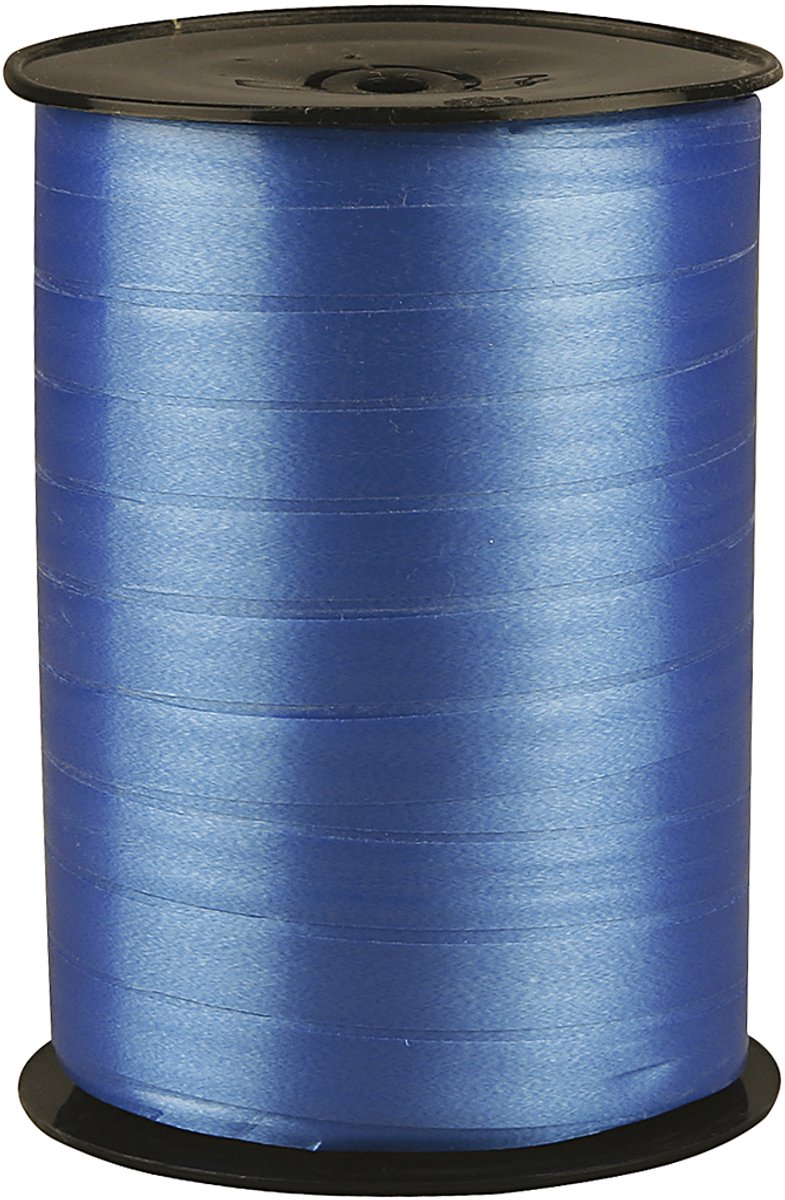 Cadeaulint, B: 10 mm, glossy, blauw, 250 m/ 1 rol