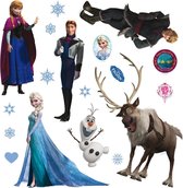 Disney muursticker Frozen blauw, paars en bruin - 600214 - 30 x 30 cm