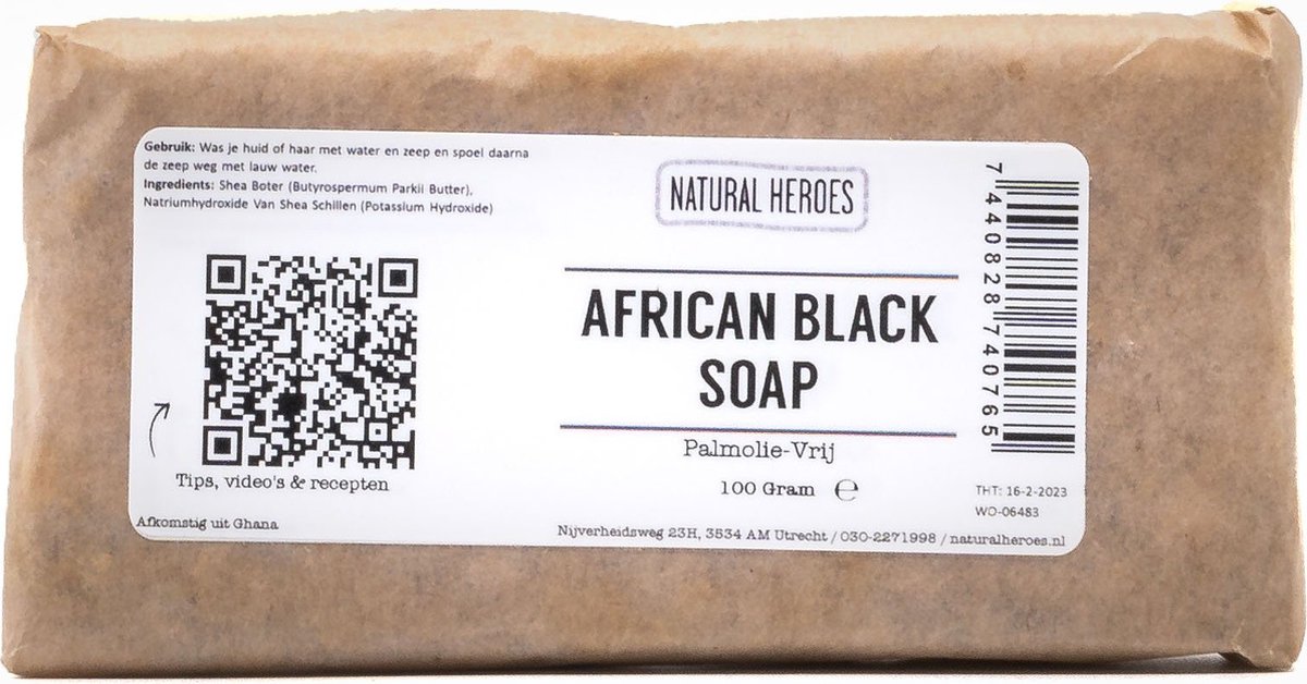 African Black Soap (Palmolie-Vrij) 100 gram