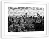 Foto in frame , Stadse Architectuur in zwart wit ,120x80cm , Zwart wit , wanddecoratie