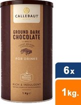 Callebaut - Ground Dark Chocolate voor chocoladedrinks - 6x 1kg