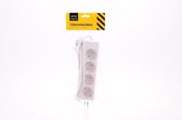 ARD 1043 4-voudige 1.5m verlengkabel met randaarde in wit