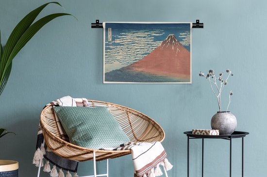 Tapisserie Katsushika Hokusai - Mont Fuji - peinture de Katsushika Hokusai Tapisserie coton 60x40 cm - Tapisserie avec photo