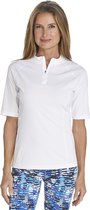 Coolibar - UV Zwemshirt voor dames - Freestyle Rash Guard - Wit - maat XL