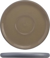 Iowa Taupe - Onderbordjes - Porselein - D14cm - (set van 6)