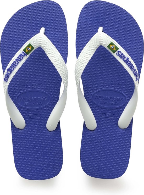 Havaianas Brasil Logo Unisex Slippers - Marine Blue - Maat 29/30