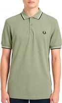 Fred Perry - Twin Tipped Shirt - Groene Polo - 3XL - Groen