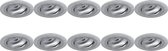 Spot Armatuur 10 Pack - Primux Alpin Pro - GU10 Fitting - Inbouw Rond - Mat Zilver - Aluminium - Kantelbaar - Ø92mm