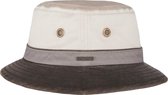 Hatland - UV Bucket hoed voor heren - Yasser - Gebroken wit - maat M (57CM)