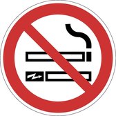Roken en e-sigaret verboden bord - kunststof 400 mm