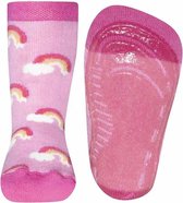 Antislip sokken met regenboogjes roze-25/26