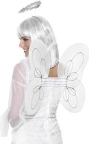 SMIFFYS - Witte engel vleugels met motieven voor volwassenen - Accessoires > Vleugels