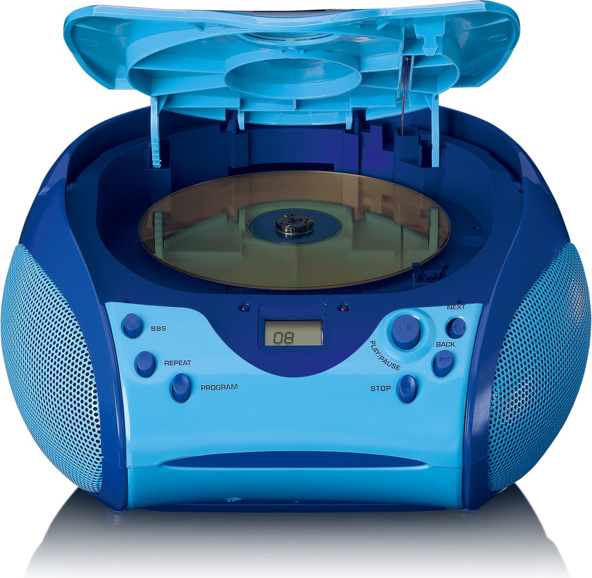 Lenco SCD-24 KIDS - Draagbare cd speler en radio voor kinderen - Inclusief stickervel - Blauw — afbeelding 10