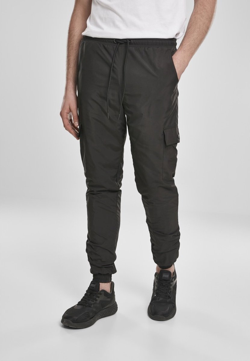 Urban Classics Nylon Track Cargobroek 3XL Zwart