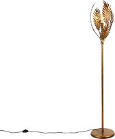 QAZQA botanica - Landelijke Vloerlamp | Staande Lamp - 1 lichts - H 170 cm - Goud/messing - Woonkamer | Slaapkamer