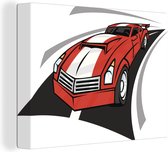 Une illustration d'une voiture de course de rue rapide toile 40x30 cm - petit - Tirage photo sur toile (Décoration murale salon / chambre)