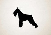 Wanddecoratie - Hond - Schnauzer 2 - L - 75x89cm - Zwart - muurdecoratie - Line Art
