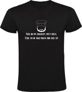 Suck on my chocolate salty balls Heren t-shirt | South Park | Chef | chocolade | grappig | cadeau | Zwart