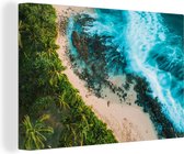 Hawaii Beach toile 2cm 90x60 cm - Tirage photo sur toile (Décoration murale salon / chambre)