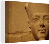 Canvas Schilderij Egyptisch beeld - 120x90 cm - Wanddecoratie