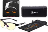 GUNNAR Gaming- en Computerbril - 6-Siege ASH Edition, Onyx, Amber React - Blauw Licht Bril, Beeldschermbril, Blue Light Glasses, Leesbril, UV Filter
