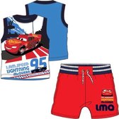 Disney Cars set - short + shirt - rood/blauw - maat 98 (3 jaar)