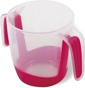 MILL'O BÉBÉ Leerbeker met handvatten - Ergonomisch - Bi-materiaal - Rood - 22 cl