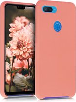 kwmobile telefoonhoesje voor Xiaomi Mi 8 Lite - Hoesje met siliconen coating - Smartphone case in mat koraal