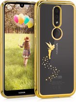 kwmobile hoesje voor Nokia 4.2 (2019) - backcover voor smartphone - Fee design - goud / transparant