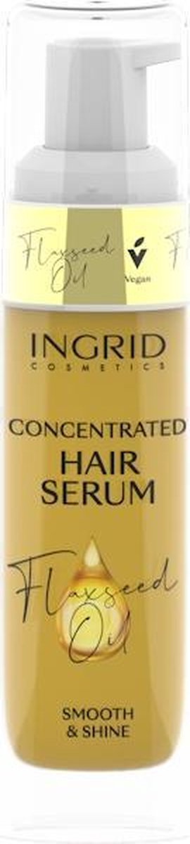 INGRID Cosmetics Hair Serum Flaxseed Oil Smooth & Shine - Haar Serum Met Lijnzaadolie Gladheid En Glans