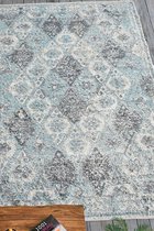The Rug Republic Handgemaakte hemel/grijs/ivoor NIDAL tapijt