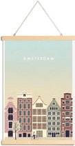 JUNIQE - Posterhanger Amsterdam - retro -40x60 /Bruin