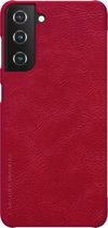 Samsung Galaxy S21 Plus Hoesje - Qin Leather Case - Flip Cover - Rood