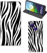 Smartphone Hoesje Motorola Moto G9 Power Beschermhoesje Zebra