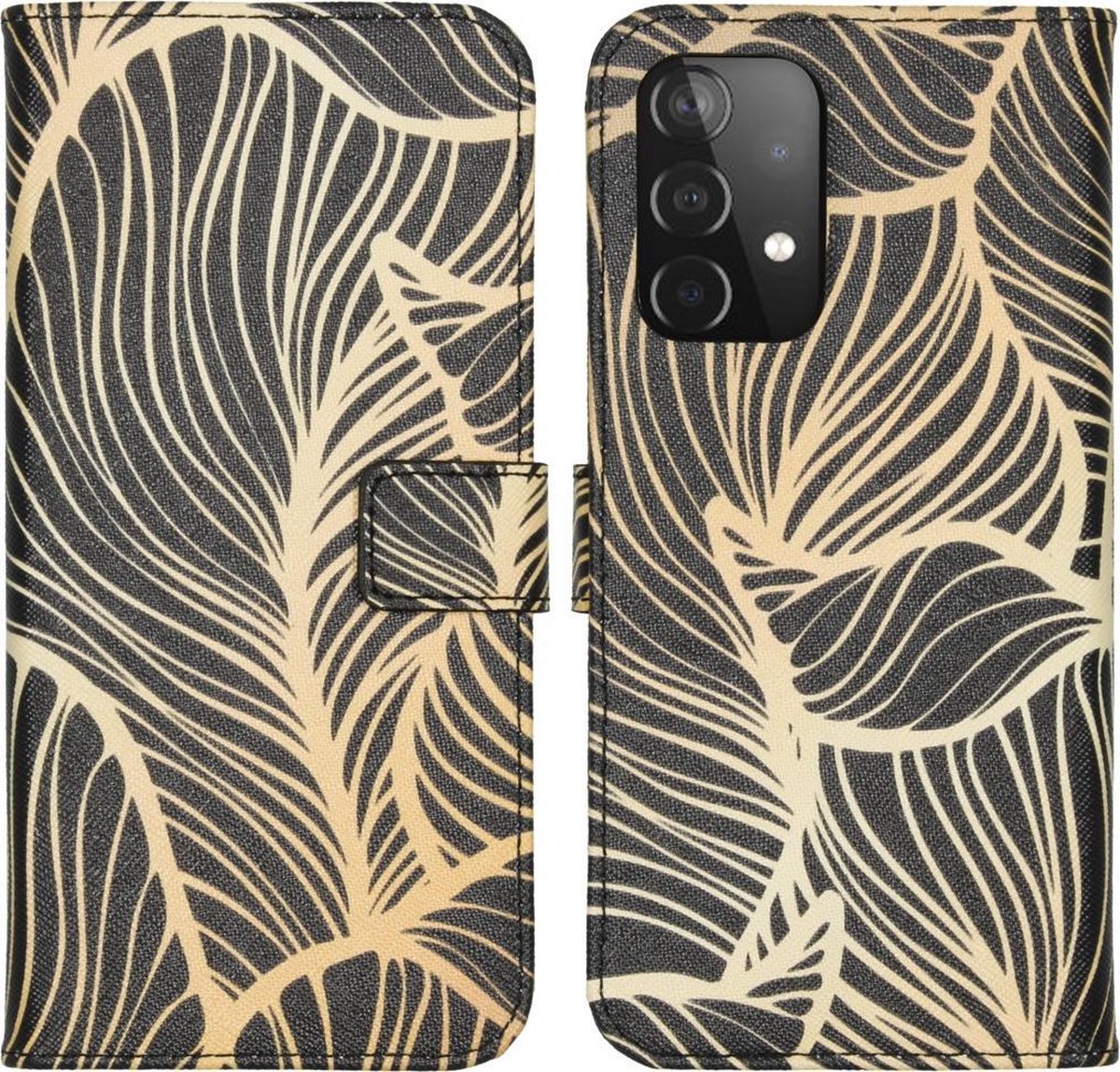 iMoshion Design Softcase Book Case Samsung Galaxy A52(s) (5G/4G) hoesje - Golden Leaves