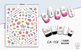3D Nagel Sticker Coole stickers voor nagel folie Fashion Manicure Stickers Nagels CA-158 Borduurwerk