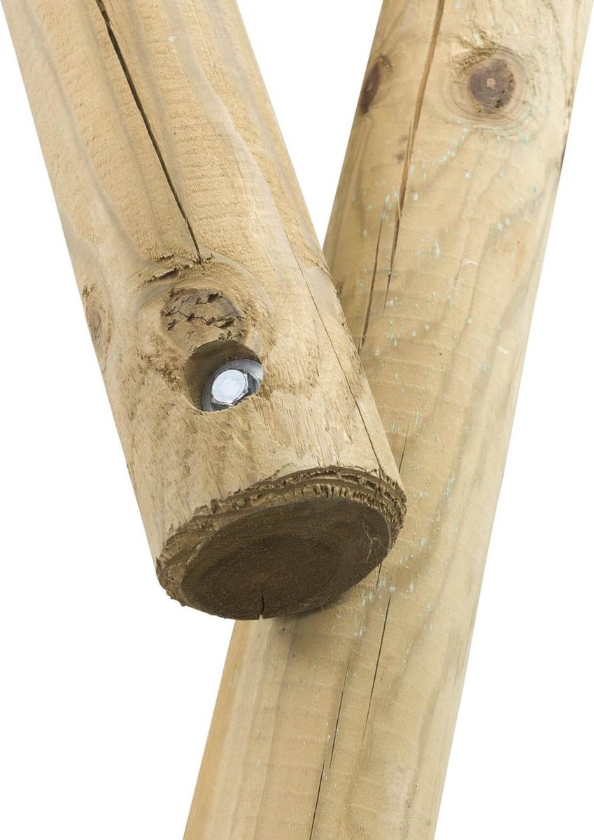 Houten Speeltoestel Niels (SwingKing) | Speeltoren met Glijbaan en Dubbele Schommel voor Buiten in de Tuin | FSC Hout - Glijbaan Violet — afbeelding 6