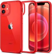 Spigen Ultra Hybrid Case - Telefoonhoesje - Hoesje - Apple iPhone 12 Mini - Rood