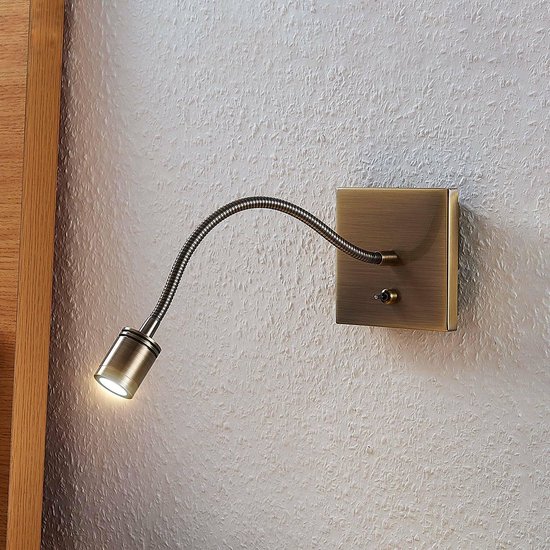 Lindby wandlamp 'Leonor' (antiek) in Brons uit overige metaal o.a. voor woon-/ eetkamer - wandlamp, muurlamp, wandverlichting