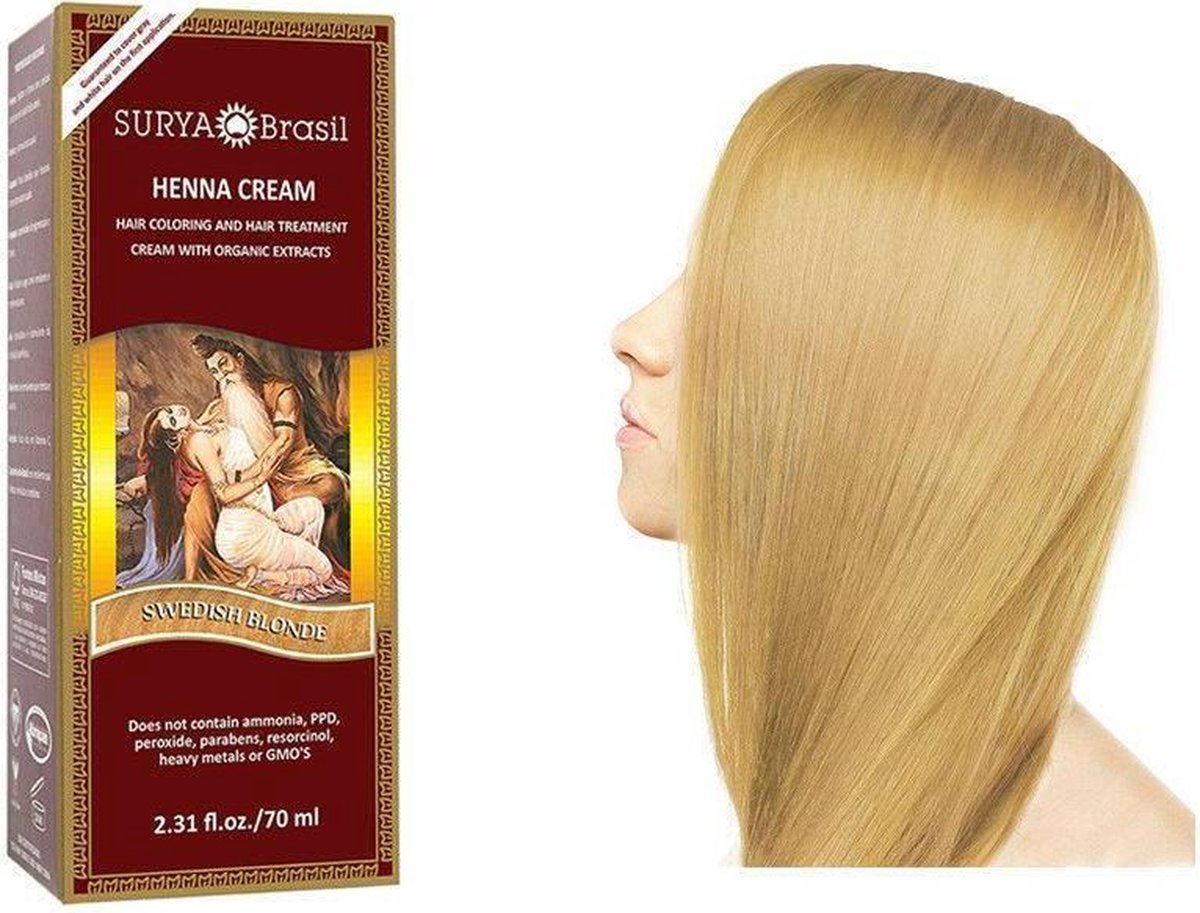Surya Brasil Henna Haarverf Crème - Swedish Blonde - 70ml