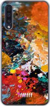 6F hoesje - geschikt voor Samsung Galaxy A50 -  Transparant TPU Case - Colourful Palette #ffffff