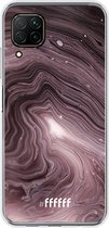 Huawei P40 Lite Hoesje Transparant TPU Case - Purple Marble #ffffff