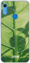 Huawei Y6 (2019) Hoesje Transparant TPU Case - Leaves Macro #ffffff