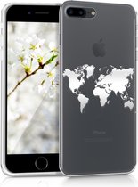 kwmobile telefoonhoesje voor Apple iPhone 7 Plus / 8 Plus - Hoesje voor smartphone - Wereldkaart design