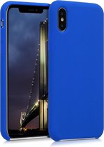 kwmobile telefoonhoesje voor Apple iPhone X - Hoesje met siliconen coating - Smartphone case in Baltisch blauw