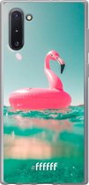 Samsung Galaxy Note 10 Hoesje Transparant TPU Case - Flamingo Floaty #ffffff