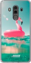 Huawei Mate 10 Pro Hoesje Transparant TPU Case - Flamingo Floaty #ffffff