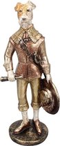 Beeld Musketier Hond 8,5 x 6,5 x 20,5cm